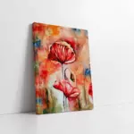 Kırmızı Çiçek | Kanvas Tablo | Cam Tablo | Mdf Tablo | B03196