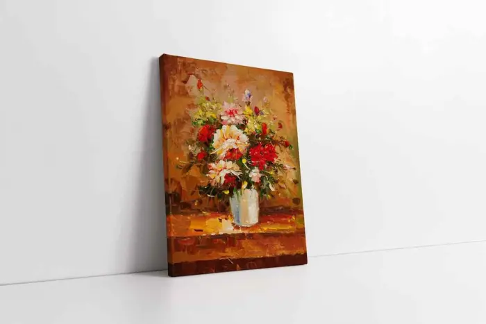 Vazoda Çiçekler | Kanvas Tablo | Cam Tablo | Mdf Tablo | B03201 - Görsel 1