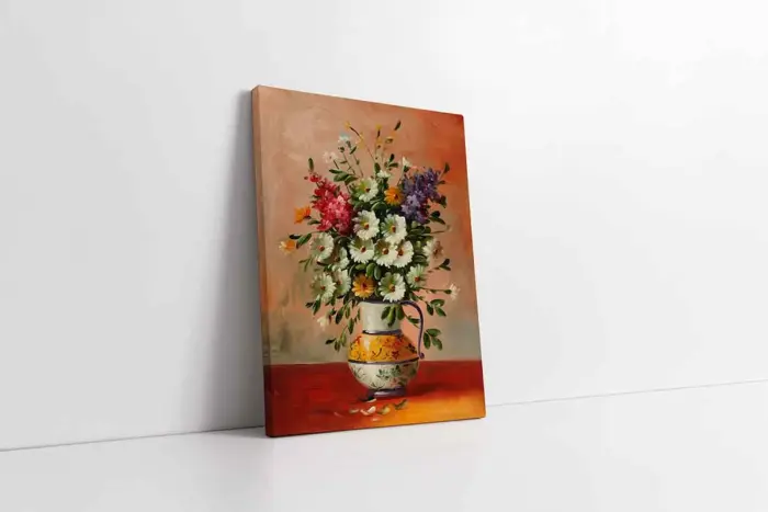 Vazoda Çiçekler | Kanvas Tablo | Cam Tablo | Mdf Tablo | B03268 - Görsel 1
