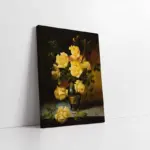 Vazoda Sarı Güller | Kanvas Tablo | Cam Tablo | Mdf Tablo | B03274