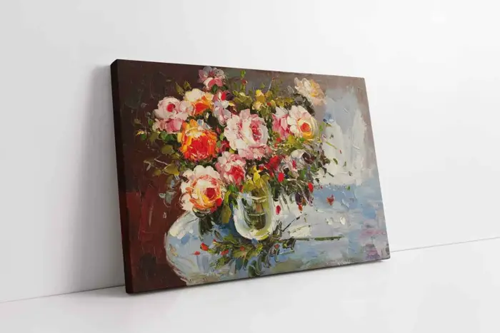 Vazoda Güller | Kanvas Tablo | Cam Tablo | Mdf Tablo | B03279 - Görsel 1