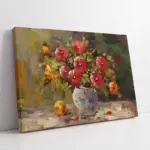 Vazoda Çiçekler | Kanvas Tablo | Cam Tablo | Mdf Tablo | B03280