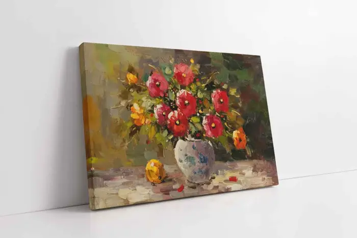 Vazoda Çiçekler | Kanvas Tablo | Cam Tablo | Mdf Tablo | B03280 - Görsel 1
