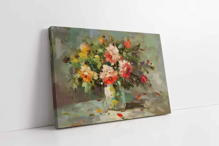 Vazoda Güller | Kanvas Tablo | Cam Tablo | Mdf Tablo | B03287 - Görsel 1