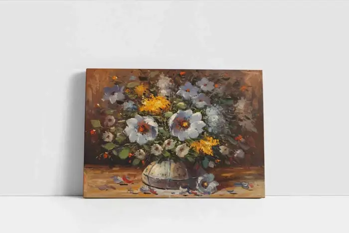 Vazoda Çiçekler | Kanvas Tablo | Cam Tablo | Mdf Tablo | B03298 - Görsel 2