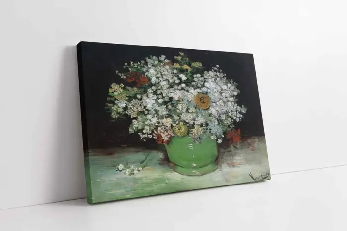 Vazoda Çiçekler | Kanvas Tablo | Cam Tablo | Mdf Tablo | B03349 - Görsel 1