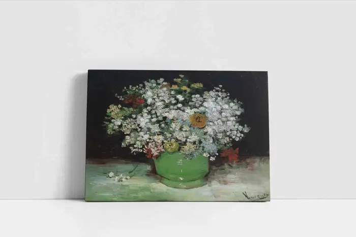 Vazoda Çiçekler | Kanvas Tablo | Cam Tablo | Mdf Tablo | B03349 - Görsel 2