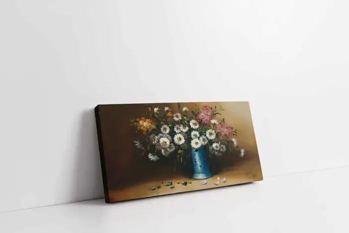 Vazoda Çiçekler | Kanvas Tablo | Cam Tablo | Mdf Tablo | B03379 - Görsel 1
