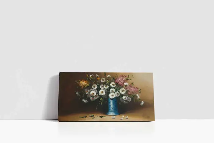 Vazoda Çiçekler | Kanvas Tablo | Cam Tablo | Mdf Tablo | B03379 - Görsel 2