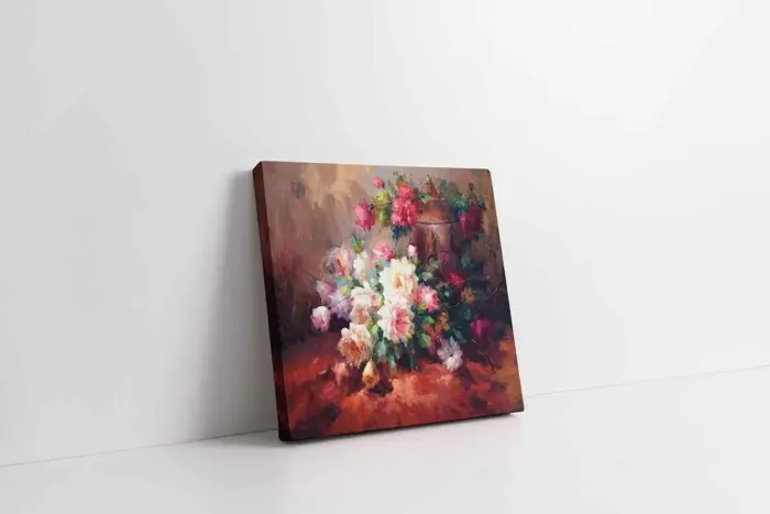 Vazoda Çiçekler | Kanvas Tablo | Cam Tablo | Mdf Tablo | B03381 - Görsel 1