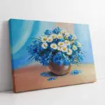 Vazoda Papatyalar | Kanvas Tablo | Cam Tablo | Mdf Tablo | B03406