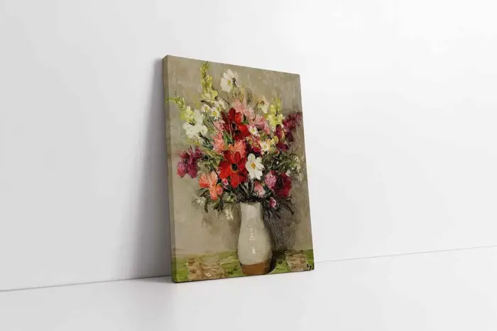 Vazoda Çiçekler | Kanvas Tablo | Cam Tablo | Mdf Tablo | B03433 - Görsel 1