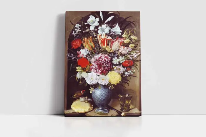 Vazoda Çiçekler | Kanvas Tablo | Cam Tablo | Mdf Tablo | B03436 - Görsel 2