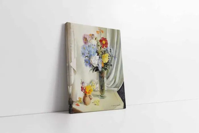 Vazoda Çiçekler | Kanvas Tablo | Cam Tablo | Mdf Tablo | B03441 - Görsel 1