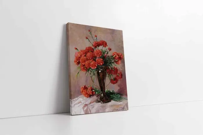 Vazoda Çiçekler | Kanvas Tablo | Cam Tablo | Mdf Tablo | B03463 - Görsel 1