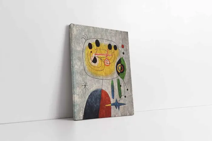 Kadın Kuş Ve Yıldız Joan Miro | Kanvas Tablo | Cam Tablo | Mdf Tablo | B05001 - Görsel 1