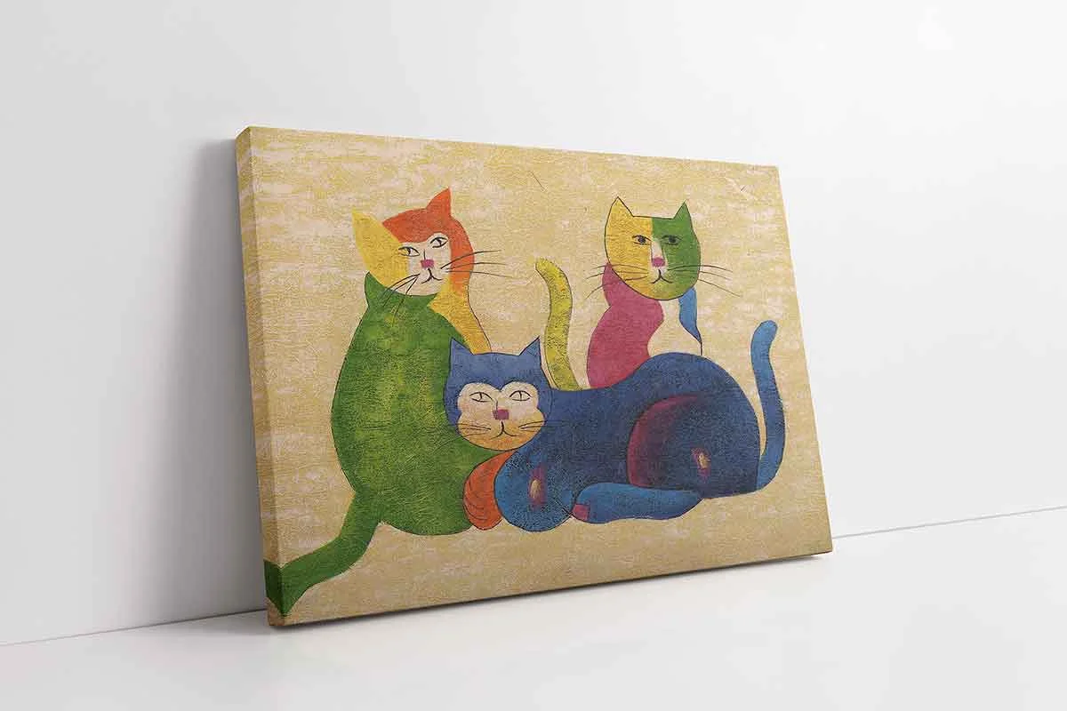 KB05035-10 Kediler | Kanvas Tablo | Cam Tablo | Mdf Tablo | B05035 - Görsel 1