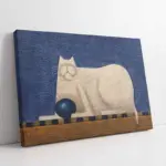 Beyaz Kedi | Kanvas Tablo | Cam Tablo | Mdf Tablo | B05228