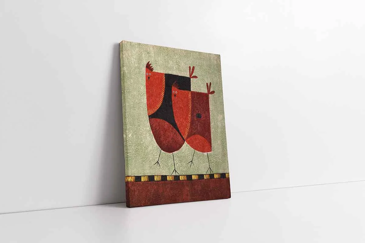 KB05261-10 Sevimli Horoz | Kanvas Tablo | Cam Tablo | Mdf Tablo | B05261 - Görsel 1