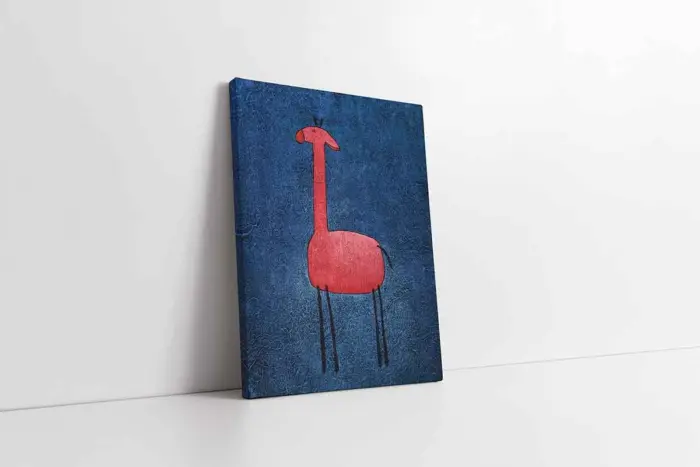 Sevimli Zürafa | Kanvas Tablo | Cam Tablo | Mdf Tablo | B05283 - Görsel 1