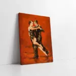Siyah Giymiş Tango Yapan Çift | Kanvas Tablo | Cam Tablo | Mdf Tablo | B06011