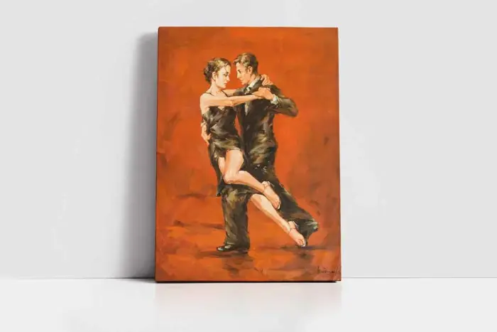 Siyah Giymiş Tango Yapan Çift | Kanvas Tablo | Cam Tablo | Mdf Tablo | B06011 - Görsel 2