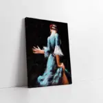 Mavi Giymiş Dansçı Kadın | Kanvas Tablo | Cam Tablo | Mdf Tablo | B06013