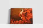Kırmızılara Bürünmüş Dansçı Kadın | Kanvas Tablo | Cam Tablo | Mdf Tablo | B06015 - Görsel 2
