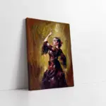 Siyah Giymiş Kadın | Kanvas Tablo | Cam Tablo | Mdf Tablo | B06017