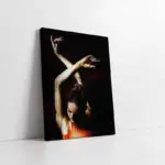 Kırmızı Giymiş Dansçı Kadın | Kanvas Tablo | Cam Tablo | Mdf Tablo | B06023