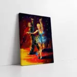 Latin Dans Yapan Kadın Erkek | Kanvas Tablo | Cam Tablo | Mdf Tablo | B06027