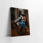 Latin Dans Yapan Kadın Erkek | Kanvas Tablo | Cam Tablo | Mdf Tablo | B06029