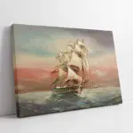 Dalgalı Deniz Ve Yelkenli | Kanvas Tablo | Cam Tablo | Mdf Tablo | B08001