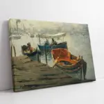 İskele Ve Sandal | Kanvas Tablo | Cam Tablo | Mdf Tablo | B08003