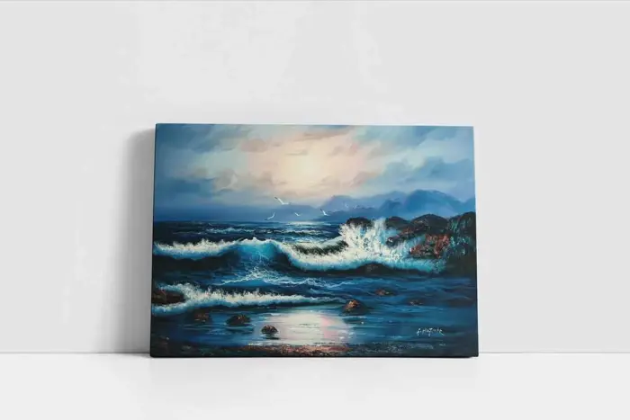 Dalgalı Deniz | Kanvas Tablo | Cam Tablo | Mdf Tablo | B08006 - Görsel 2