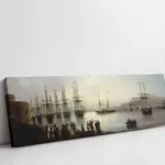 Sıra Sıra Dizilmiş Kayık | Kanvas Tablo | Cam Tablo | Mdf Tablo | B08013