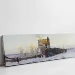 Karlar Altında Kalmış Tren Rayı | Kanvas Tablo | Cam Tablo | Mdf Tablo | B08027