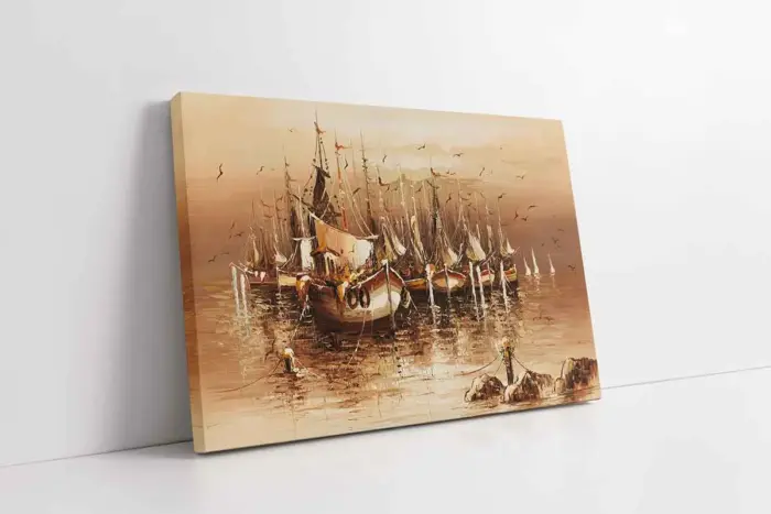 Deniz Ve Tekneler | Kanvas Tablo | Cam Tablo | Mdf Tablo | B08041 - Görsel 1