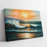 Dalgalı Deniz Manzara | Kanvas Tablo | Cam Tablo | Mdf Tablo | B08043