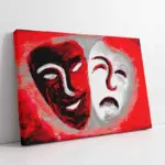Gülen Yüz Ağlayan Yüz | Kanvas Tablo | Cam Tablo | Mdf Tablo | B09006