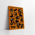 Çizgi Karakter | Kanvas Tablo | Cam Tablo | Mdf Tablo | B09018