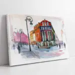 Avrupada Sokak | Kanvas Tablo | Cam Tablo | Mdf Tablo | B09044