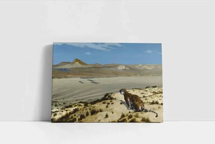 Nöbetçi Kaplan Jean Leon Gerome | Kanvas Tablo | Cam Tablo | Mdf Tablo | B09058 - Görsel 2