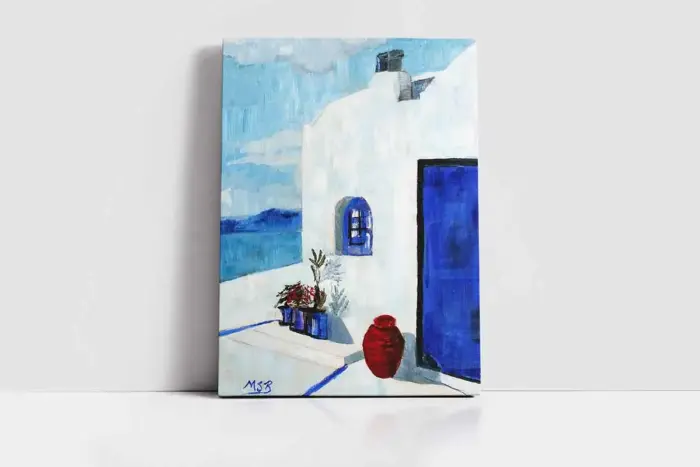 Santorini | Kanvas Tablo | Cam Tablo | Mdf Tablo | B09072 - Görsel 2