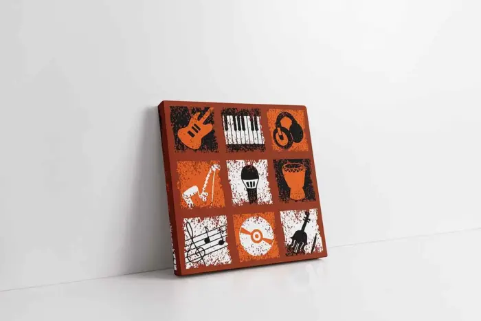 Kolaj Soyut | Kanvas Tablo | Cam Tablo | Mdf Tablo | B11008 - Görsel 1