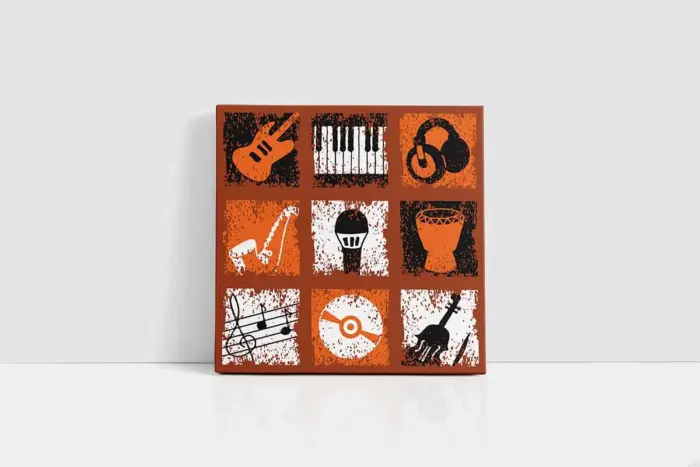 Kolaj Soyut | Kanvas Tablo | Cam Tablo | Mdf Tablo | B11008 - Görsel 2
