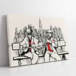 Saksafoncu Ve Gitarist | Kanvas Tablo | Cam Tablo | Mdf Tablo | B11014