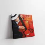 Viyolonsel Çalan Adam | Kanvas Tablo | Cam Tablo | Mdf Tablo | B11032