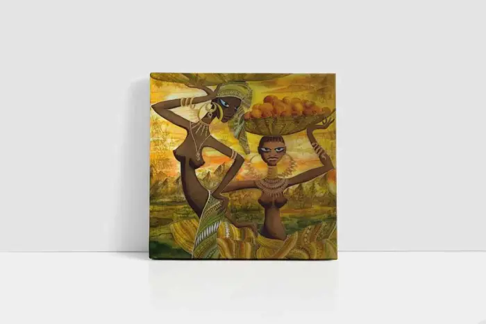 Afrikalı Kadınlar | Kanvas Tablo | Cam Tablo | Mdf Tablo | B12001 - Görsel 2