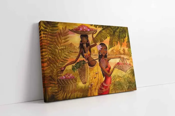 Afrikalı Kadınlar | Kanvas Tablo | Cam Tablo | Mdf Tablo | B12030 - Görsel 1